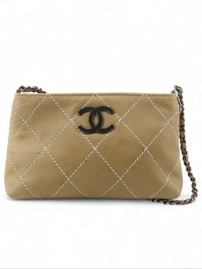 CHANEL Wild Stitch Mini Shoulder Bag Lambskin Pochette
